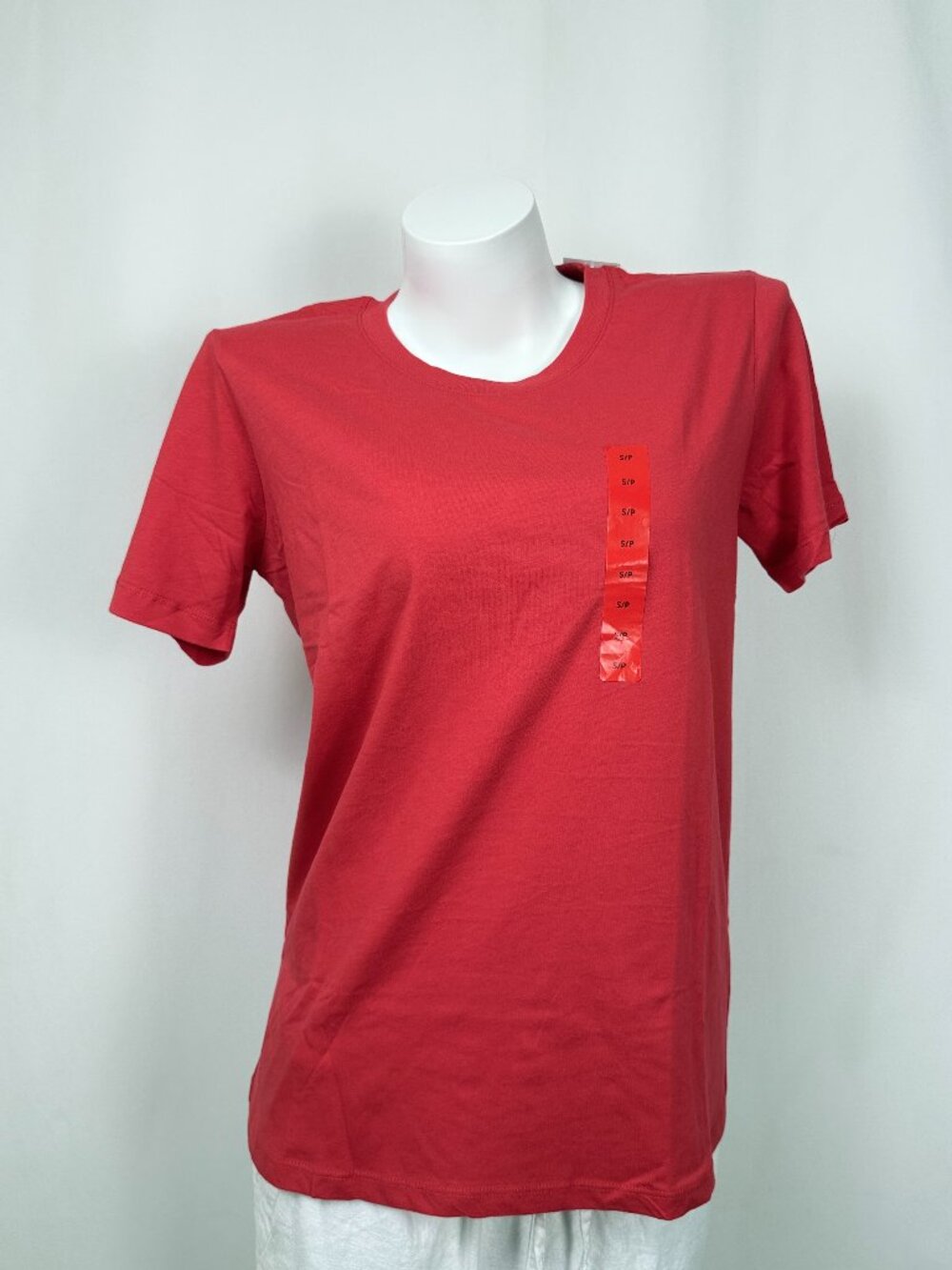 🔥4 for $20🔥George Womens Red Short Sleeve T-Shirt 100 Cotton Basic XS S